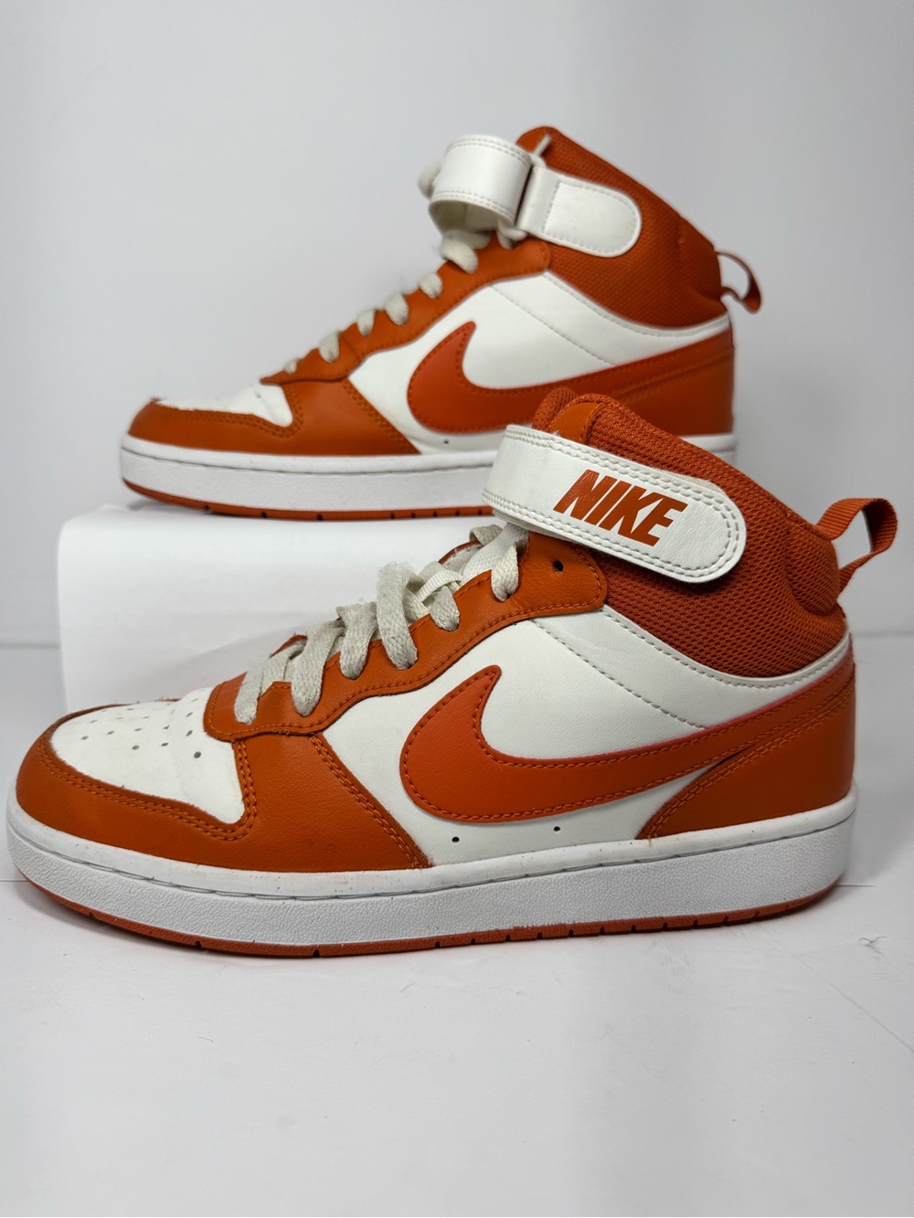 Nike Kids' High-Top Sneakers - White and Orange